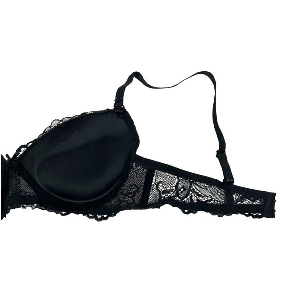 NWOT René Rofé Extreme Push Up Bra Black Lace Convertible Strap 34A - Picture 10 of 12
